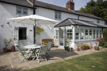 Outside view of a patio area